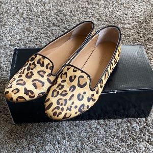 J. Crew leopard print loafers